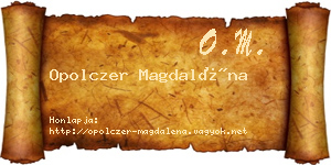 Opolczer Magdaléna névjegykártya